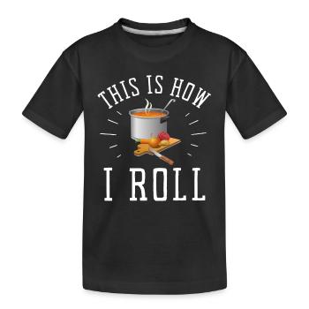 Soupe en conserve Liquide Nourriture Cook Restaurant Gourmand - T-shirt bio Premium Enfant - noir - Devant