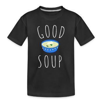 Soupe en conserve Liquide Nourriture Cook Restaurant Gourmand - T-shirt bio Premium Enfant - noir - Devant