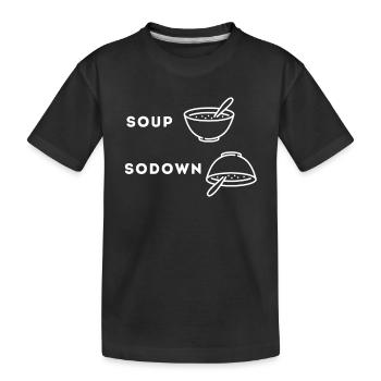 Soupe en conserve Liquide Nourriture Cook Restaurant Gourmand - T-shirt bio Premium Enfant - noir - Devant