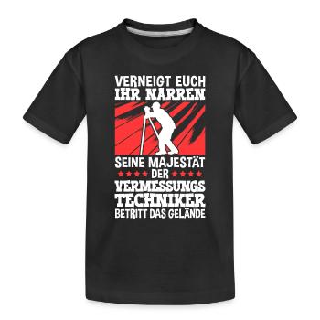 Vermessungstechniker betritt Gelände Vermesser - Kinder Premium Bio T-Shirt - Schwarz - Vorne