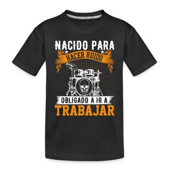 Né Pour Faire Du Bruit - T-shirt bio Premium Enfant - noir - Devant