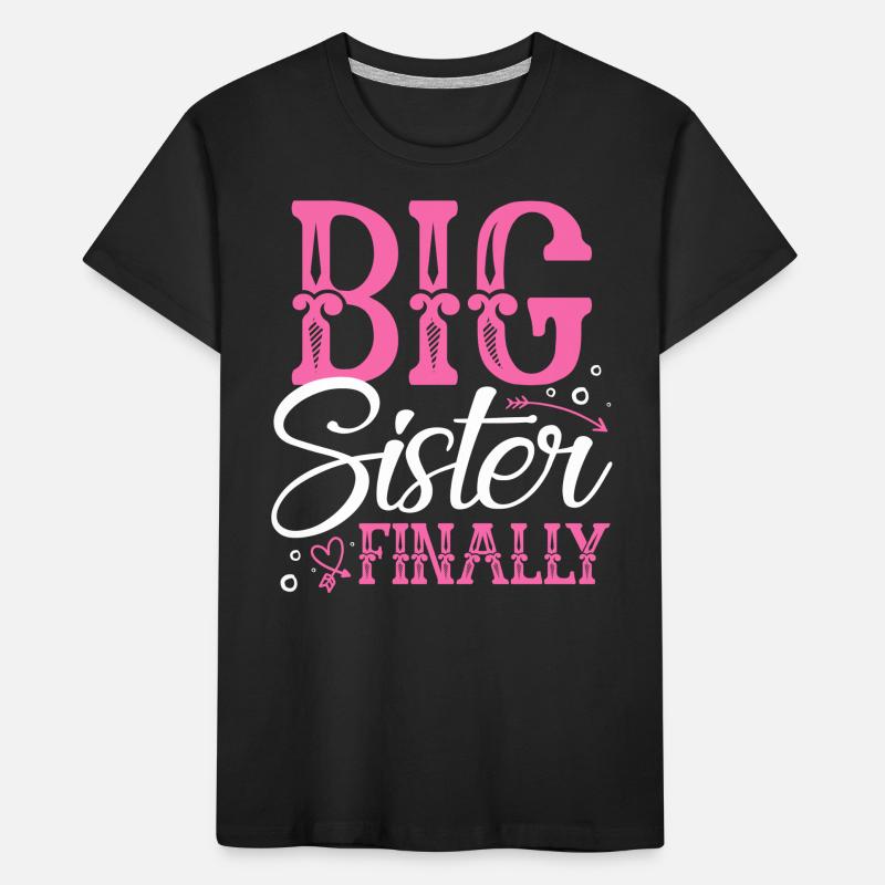 Große Schwester endlich Kinder Premium Bio T-Shirt