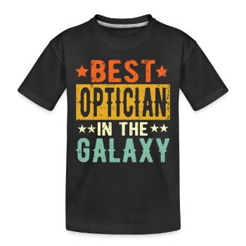 Best Optician ever Optician Gift - Kids' Premium Organic T-Shirt - black - Front