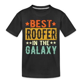 Best Dachdecker ever Dachdecker Geschenk - Kinder Premium Bio T-Shirt - Schwarz - Vorne