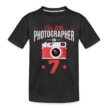 Photographie pour le 7ème anniversaire Ce petit - T-shirt bio Premium Enfant - noir - Devant