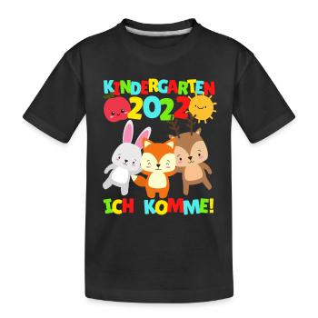 Maternelle Je viens Enfant de maternelle 2022 - T-shirt bio Premium Enfant - noir - Devant