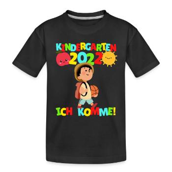 Maternelle Je viens Jeune enfant de maternelle 2022 - T-shirt bio Premium Enfant - noir - Devant