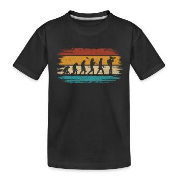Foto Kamera Fotograf Evolution Retro-Fotografie - Kinder Premium Bio T-Shirt - Schwarz - Vorne