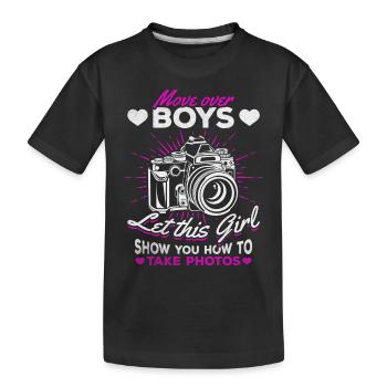 Let this girl show you how to - Kids' Premium Organic T-Shirt - black - Front
