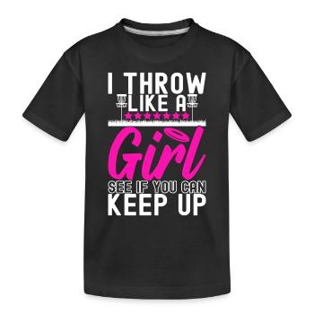 Disc Golf Disc Golfer - Kids' Premium Organic T-Shirt - black - Front
