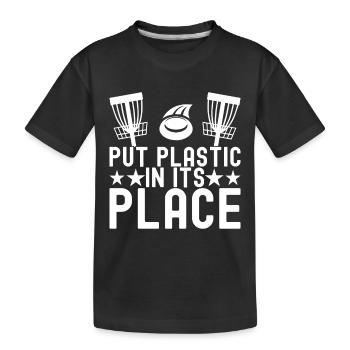 Disc Golf Disc Golfer - Kids' Premium Organic T-Shirt - black - Front