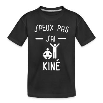 Je peux pas j'ai kiné - T-shirt bio Premium Enfant - noir - Devant