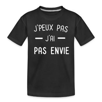 Je peux pas j'ai pas envie - T-shirt bio Premium Enfant - noir - Devant