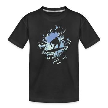Bonne éclaboussure de couleur de surf - T-shirt bio Premium Enfant - noir - Devant