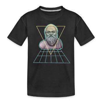 Socrate Philosophe grec moderne - T-shirt bio Premium Enfant - noir - Devant