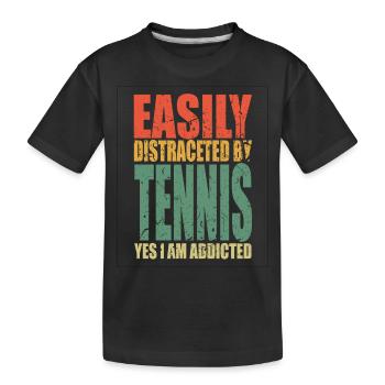 Le tennis dit drôle - T-shirt bio Premium Enfant - noir - Devant