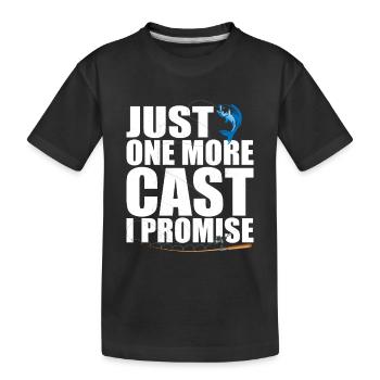 Juste un casting de plus que je promets à la pêche à la ligne - T-shirt bio Premium Enfant - noir - Devant