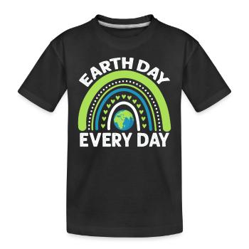 Climate Change Earth Day Every Day - Kinder Premium Bio T-Shirt - Schwarz - Vorne