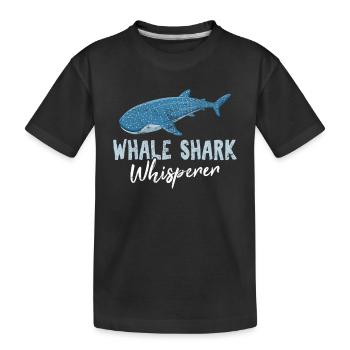 Whale Shark Whisperer Cute Whale Shark Lovers Ocea - Kinder Premium Bio T-Shirt - Schwarz - Vorne