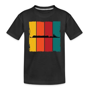 Remorqueur Rétro - T-shirt bio Premium Enfant - noir - Devant