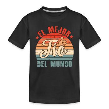 Meilleur Oncle Du Monde - T-shirt bio Premium Enfant - noir - Devant