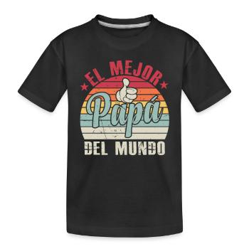 Meilleur Papa Du Monde - T-shirt bio Premium Enfant - noir - Devant