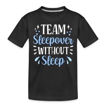 Soirée pyjama d’équipe sans sommeil Douce fête de nuit - T-shirt bio Premium Enfant - noir - Devant