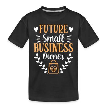 Futur propriétaire d’entreprise Entrepreneur Fondateur - T-shirt bio Premium Enfant - noir - Devant