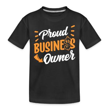 Fier propriétaire d’entreprise PDG Fondateur Entrepreneur - T-shirt bio Premium Enfant - noir - Devant