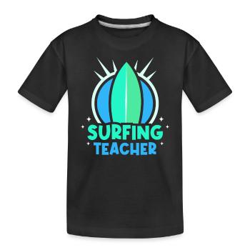 Moniteur de surf Surf Surf surf surf - T-shirt bio Premium Enfant - noir - Devant