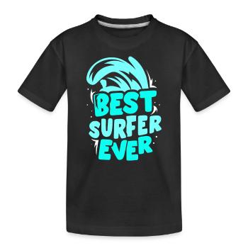 Meilleur surfeur de tous les temps Surfing Surfing - T-shirt bio Premium Enfant - noir - Devant