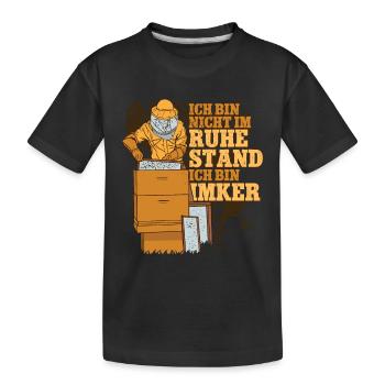 Pensioner Grandpa Beekeeper Beekeeper - Kids' Premium Organic T-Shirt - black - Front