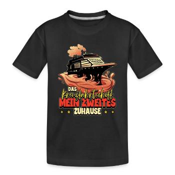 Kreuzfahrt - Kinder Premium Bio T-Shirt - Schwarz - Vorne