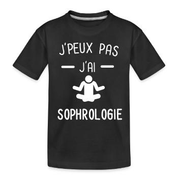 Je peux pas j'ai sophrologie - T-shirt bio Premium Enfant - noir - Devant