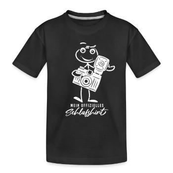 Mein Offizielles Schlafshirt Fotograf Lustiges - Kinder Premium Bio T-Shirt - Schwarz - Vorne