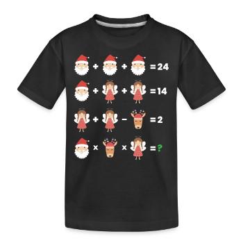 Math Teacher Equation - Kids' Premium Organic T-Shirt - black - Front