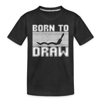 Painting Drawing - Kids' Premium Organic T-Shirt - black - Front