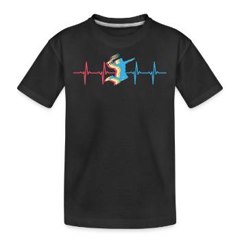 Badminton, Badminton players - Kids' Premium Organic T-Shirt - black - Front