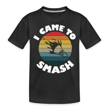 Badminton, Badminton players - Kids' Premium Organic T-Shirt - black - Front