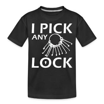 Technologie de sécurité de serrurier - T-shirt bio Premium Enfant - noir - Devant