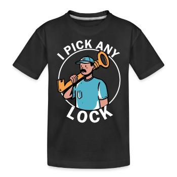 Technologie de sécurité de serrurier - T-shirt bio Premium Enfant - noir - Devant