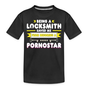 Technologie de sécurité de serrurier - T-shirt bio Premium Enfant - noir - Devant