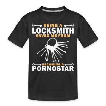 Technologie de sécurité de serrurier - T-shirt bio Premium Enfant - noir - Devant