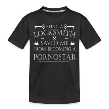 Technologie de sécurité de serrurier - T-shirt bio Premium Enfant - noir - Devant