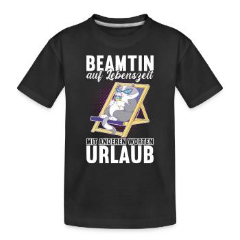 Beamter Beamtin Verbeamtung - Kinder Premium Bio T-Shirt - Schwarz - Vorne