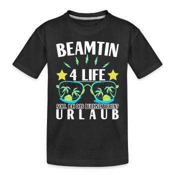 Beamter Beamtin Verbeamtung - Kinder Premium Bio T-Shirt - Schwarz - Vorne