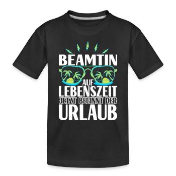 Beamter Beamtin Verbeamtung - Kinder Premium Bio T-Shirt - Schwarz - Vorne