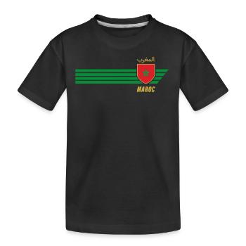 Morocco Moroccan Lions Football Fan Jersey - Kids' Premium Organic T-Shirt - black - Front