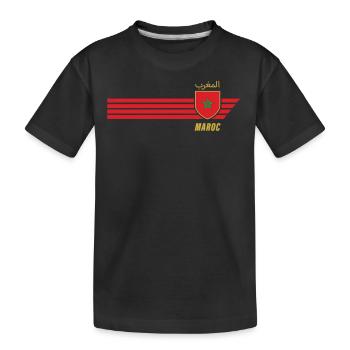 Morocco Moroccan Lions Football Fan Jersey - Kids' Premium Organic T-Shirt - black - Front