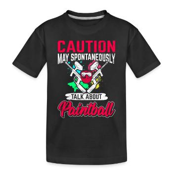 Peut parler spontanément de Paintball Funny Paint - T-shirt bio Premium Enfant - noir - Devant